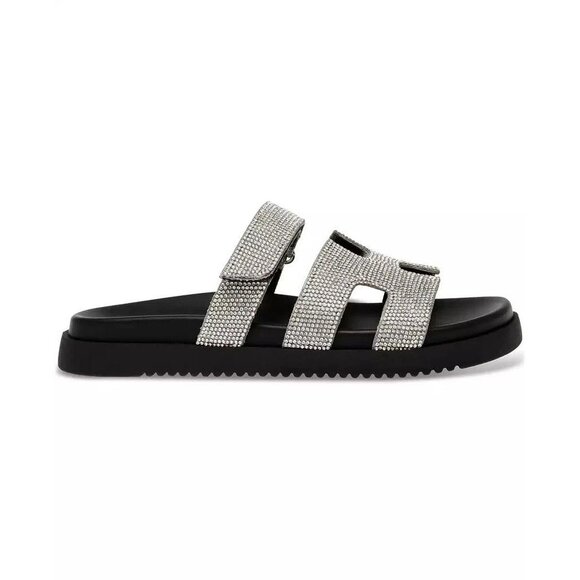 Steve Madden Women's Mayven-r Rhinestone Slide Sandals - Picture 2 of 5